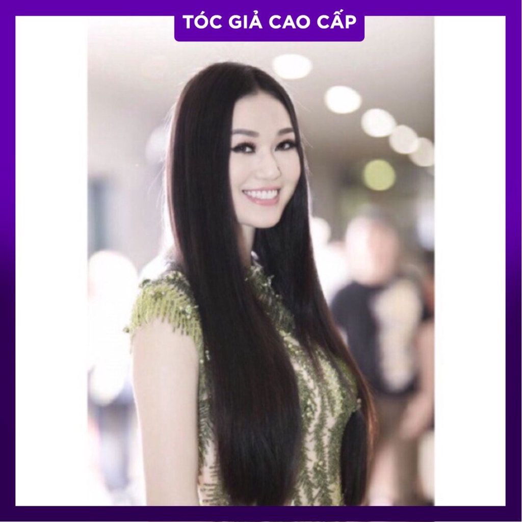Tóc giả nguyên đầu thẳng hai mái