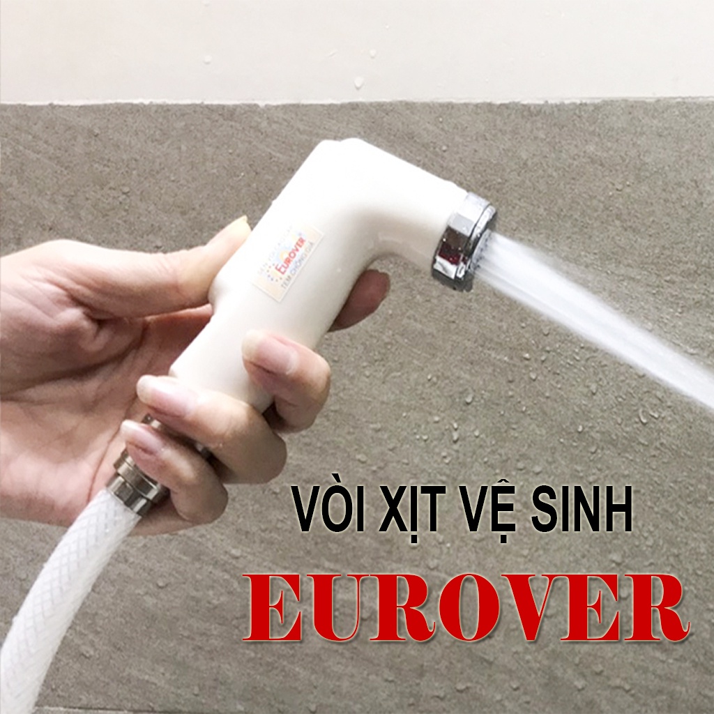 Vòi xịt vệ sinh Eurover 050X, vòi xịt toilet nhựa ABS trắng