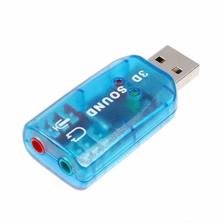USB ra Sound 3D, 5.1, 7.1 - Bộ chuyển USB ra âm thanh - Dùng cho máy tính bị hỏng card âm thanh