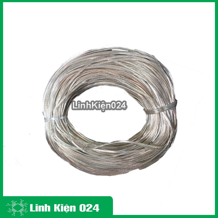 Dây điện 2 lõi trong suốt làm led Neon 0.25mm cuộn vừa 10 mét, 20 mét, 50 mét