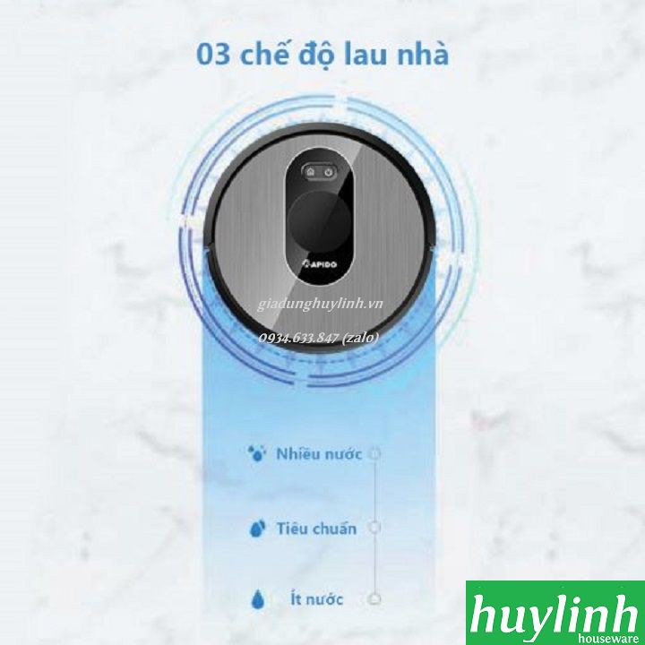 Freeship Robot hút bụi lau nhà Rapido R8S - Có rada cao cấp