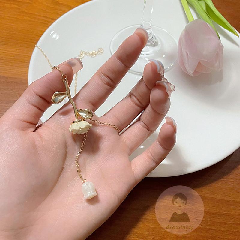 Vòng Cổ Chuỗi Hạt Hình Giọt Nước Thanh Lịch Thời Trang