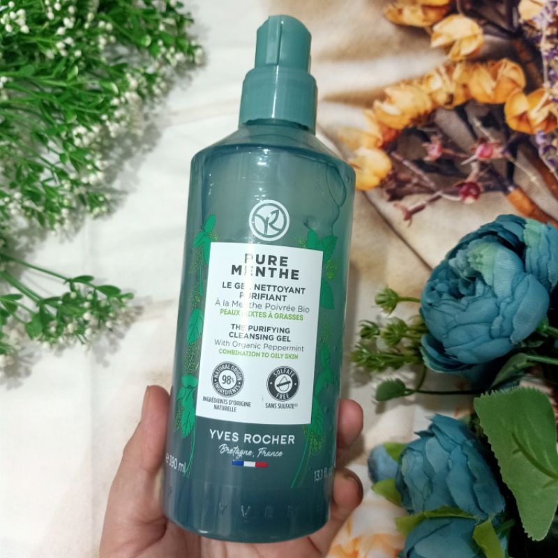 Mẫu mới Gel rửa mặt 390 ml Sebo Vegetal Yves Rocher - chai vòi