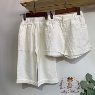 Quần trắng dài xếp ly