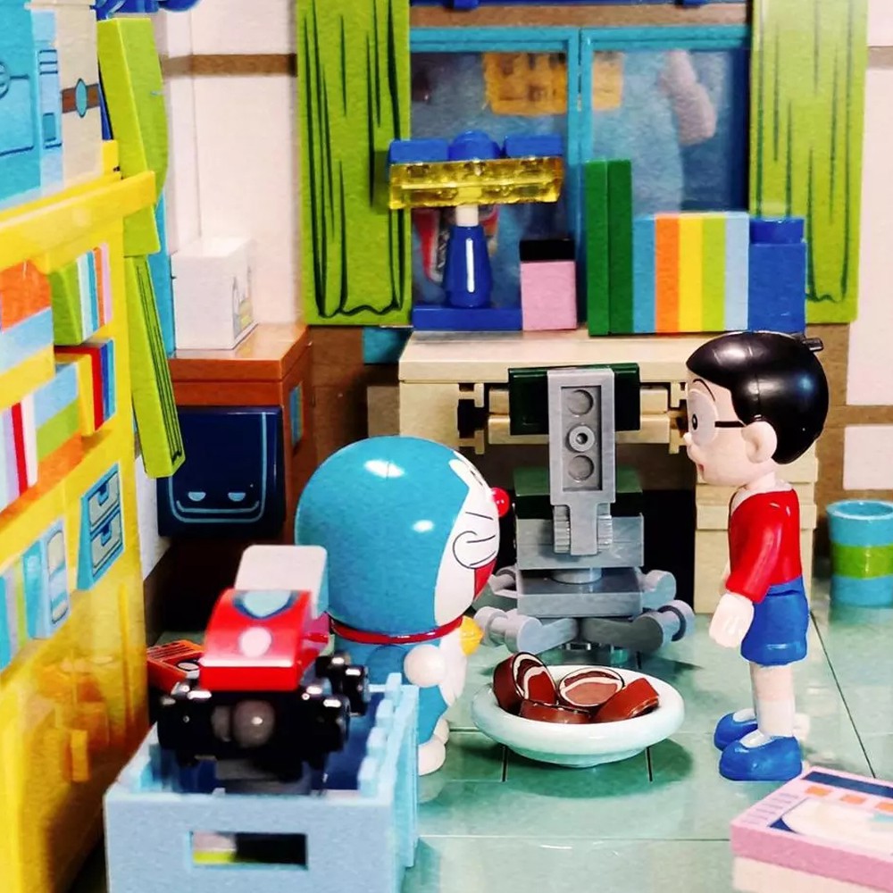 Bộ đồ chơi lắp ráp mô hình Doraemon dễ thương cho bé