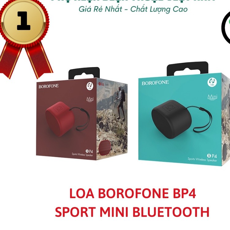 CHÍNH HÃNG Loa không dây có móc treo Borofone BP4 Sport mini bluetooth Chính hãng Giá rẻ màu ngẫu nhiên