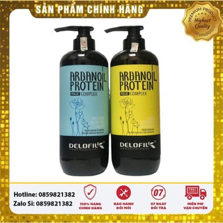 Bộ dầu gội dầu xả dưỡng ẩm phục hồi delofil 800ml*2