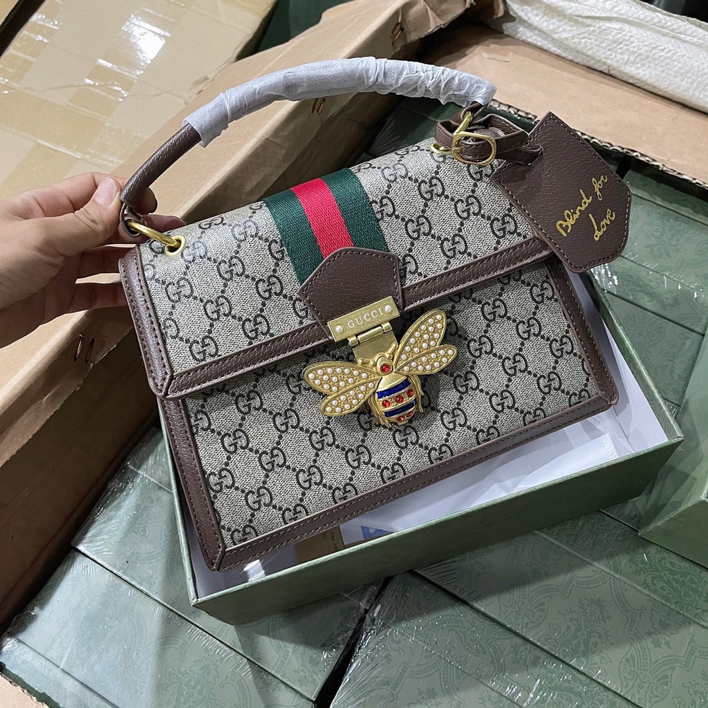 Túi xách Gu ong đủ 2 size Full box nguyên seal/Túi đeo chéo Gu ong size 22-25 Full box hãng