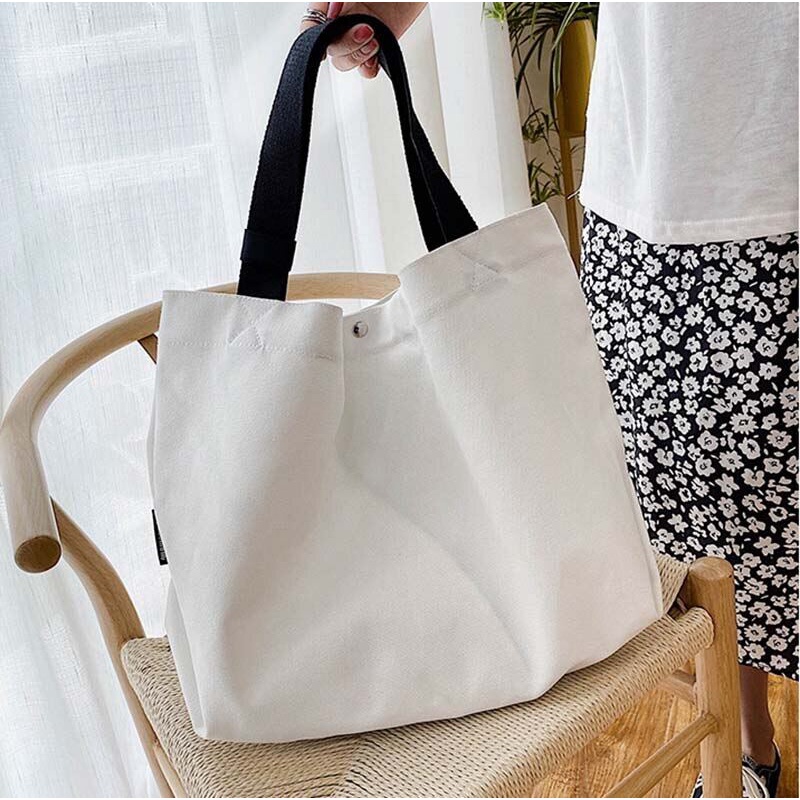 Túi Xách Canvas Màu Trơn Cỡ Lớn Thời Trang Cho Nữ ZY168