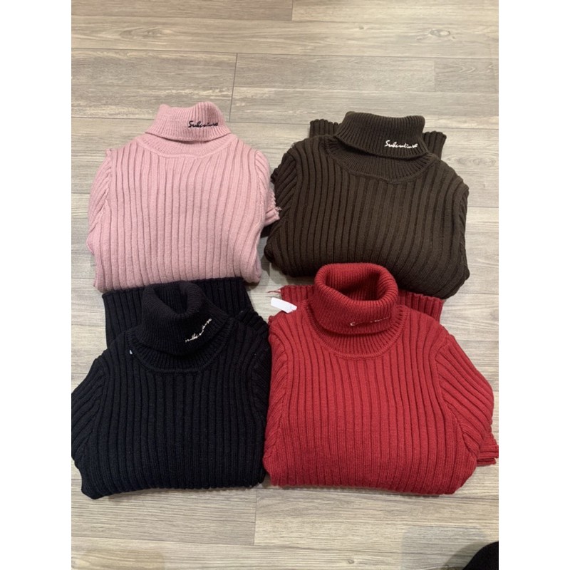 Áo len cổ lọ cho bé