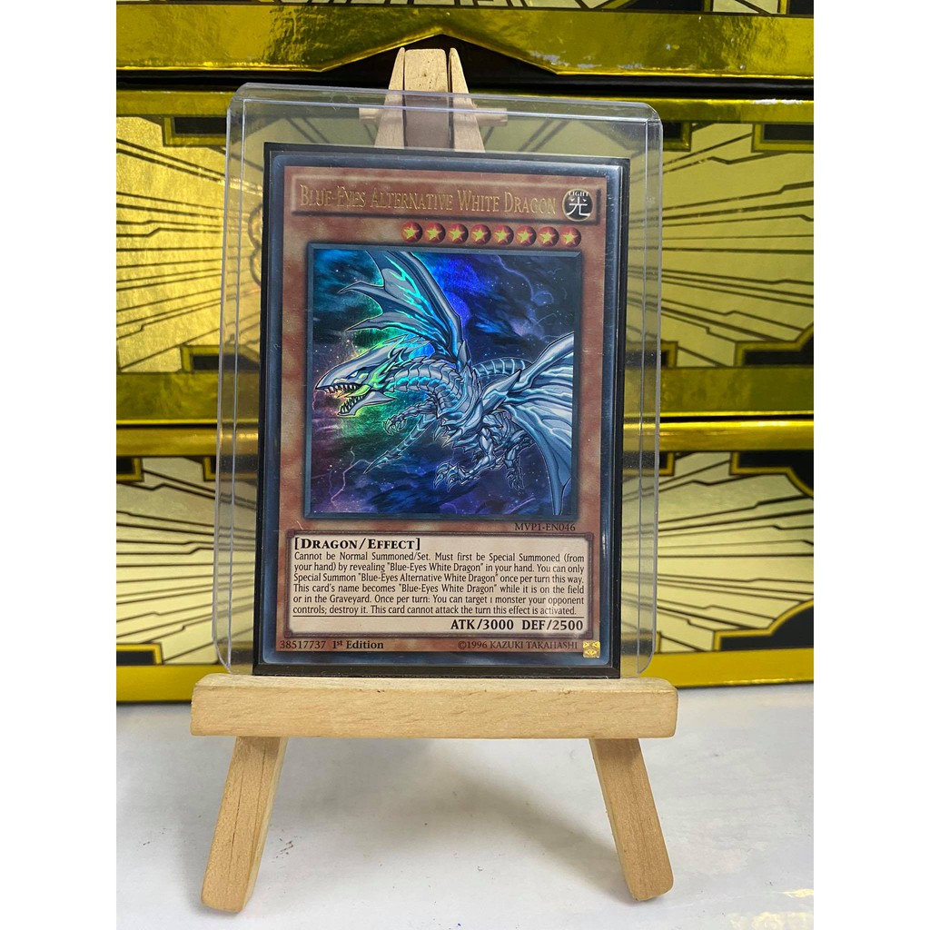 Lá bài thẻ bài Blue-Eyes Alternative White Dragon - Ultra Rare - Tặng bọc bài nhựa bảo quản