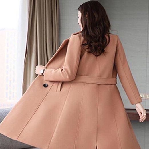 Áo Dạ Nữ - Áo Khoác Dạ Len Nữ Dáng Dài Cổ Vest Cao Cấp Sang Trọng | BigBuy360 - bigbuy360.vn