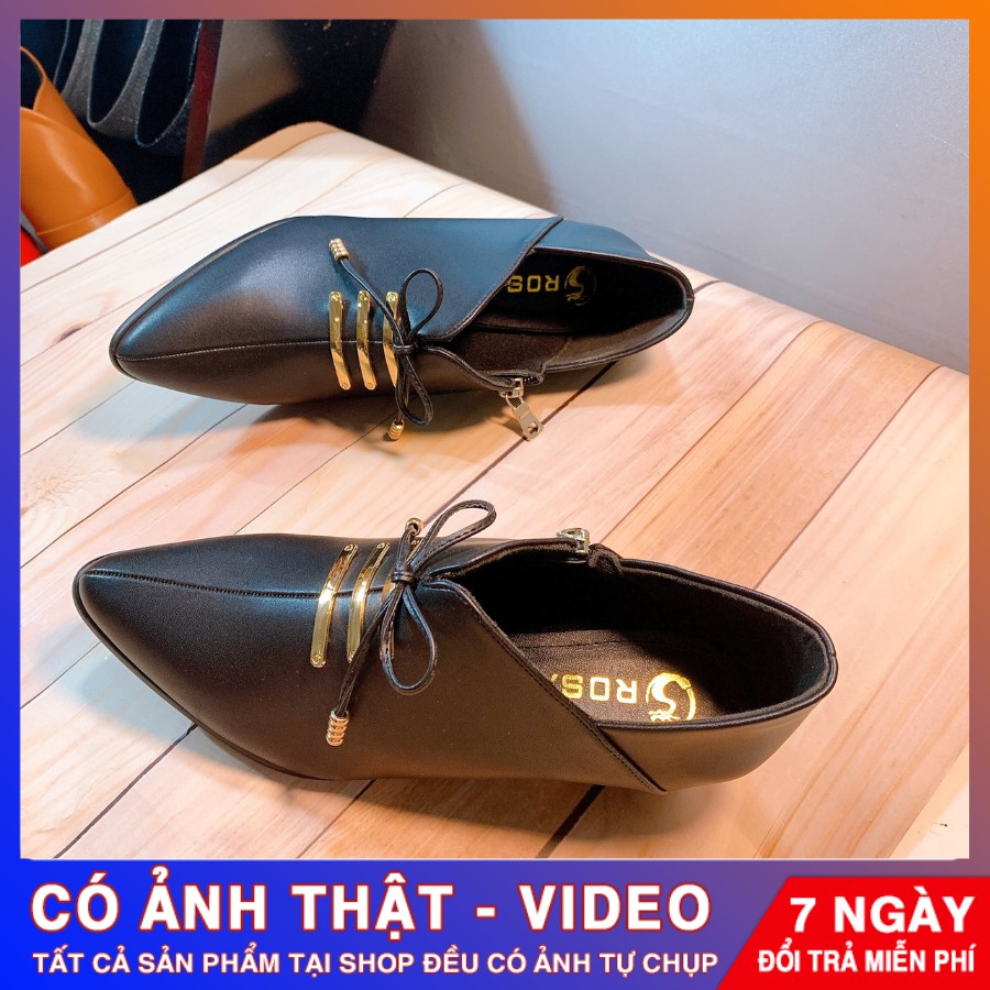 [ẢNH THẬT - FREE SHIP] Giày Boot nữ cao cấp ROSATA RO301 - HÀNG VIỆT NAM - BKSTORE