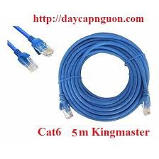 Cáp mạng Cat6 KINGMASTER 1.5M/ 3M/ 5M/ 10M đúc sẵn 2 đầu Full box - Hàng Chính Hãng