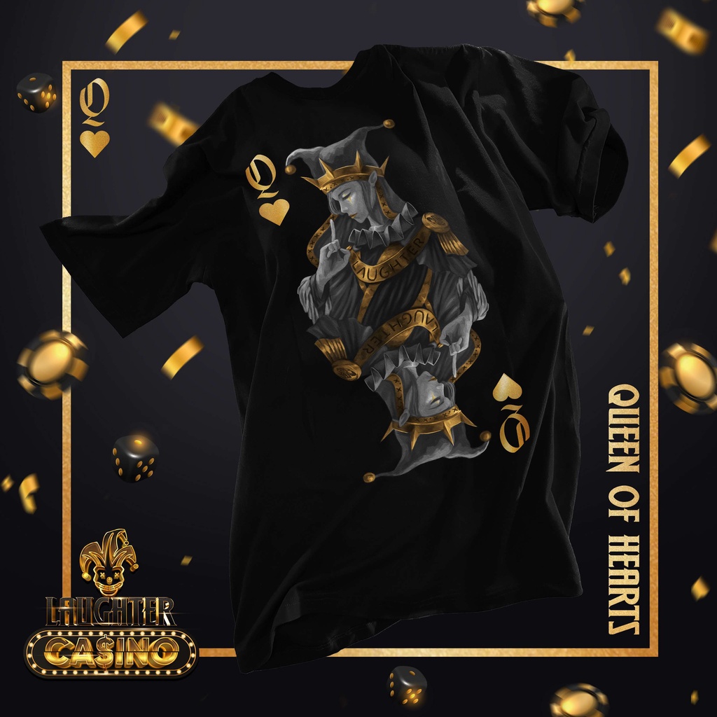 LAUGHTER CA$INO JQKA T-Shirt - Áo Phông Oversized Tee 100% Cotton | BigBuy360 - bigbuy360.vn