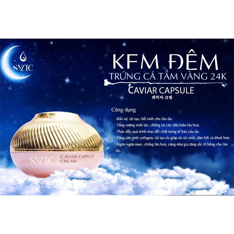 Kem dưỡng ban đêm trứng cá tầm và vàng 24K Sylic - nhập Hàn (50gr)