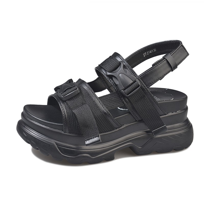 Giày sandal đế bánh xốp dày cao 7,5 cm ulzzang ( 2 màu )