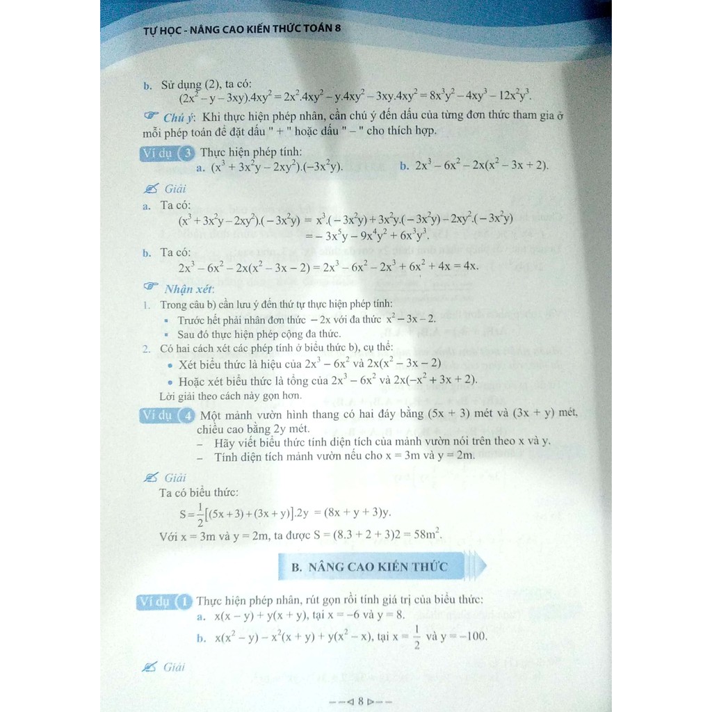 Sách -Tự Học - Nâng Cao Kiến Thức Toán 8