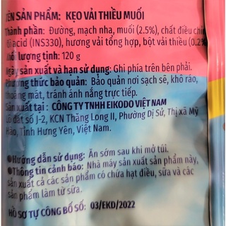 [Túi HỒNG 120g] KẸO VẢI THIỀU MUỐI [VN] SUZUKI EIKODO Salty Lychee Candy