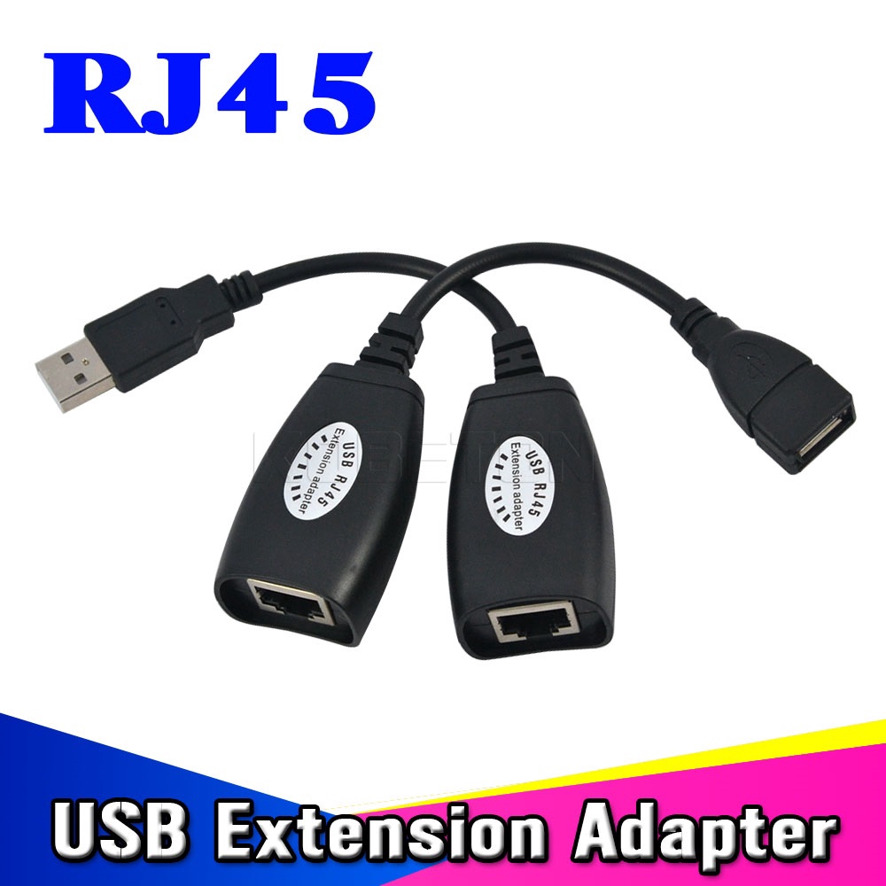 Cặp dây cáp nối dài chuyển đổi USB 2.0 mạng LAN RJ45