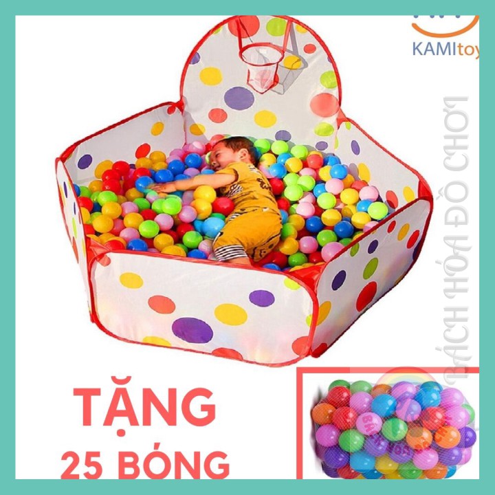 Nhà banh 𝑭𝑹𝑬𝑬𝑺𝑯𝑰𝑷 quây cũi cho bé - tặng kèm 25 banh