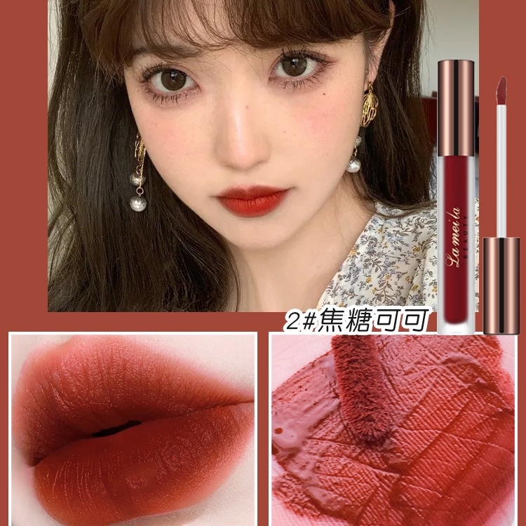 [Hàng mới về] Son môi dạng lỏng Lameila 6 màu không thấm nước lâu trôi hợp thời trang