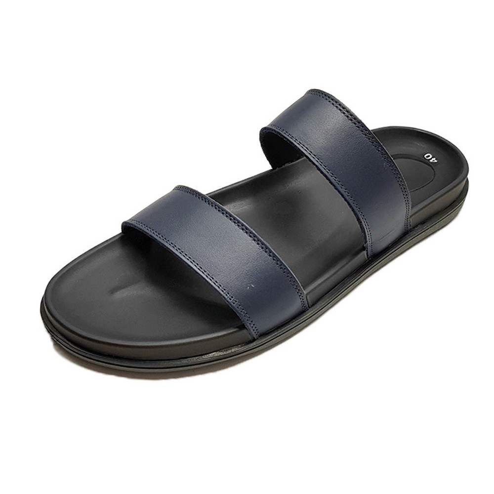 Dép Nam Da Thật Quai Ngang DE5816