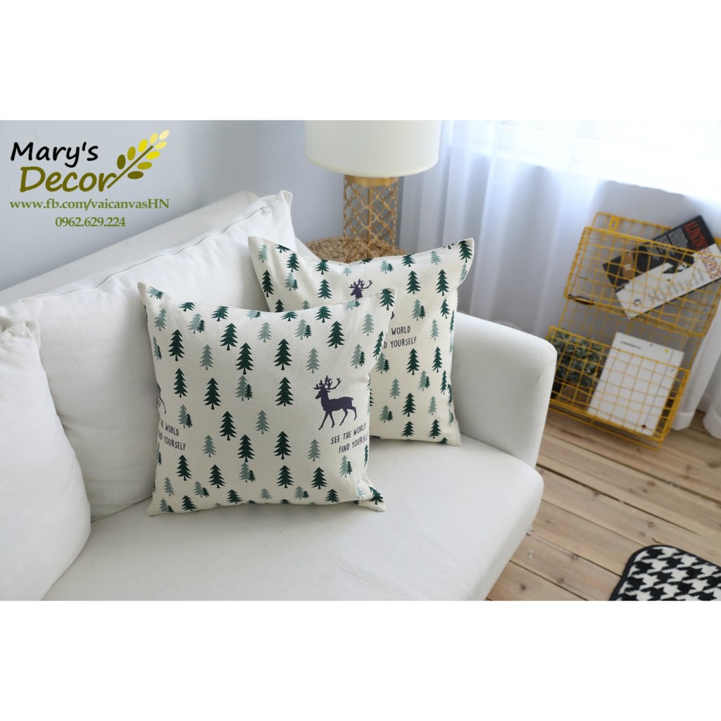 Gối tựa sofa Mary Décor - họa tiết Vân gỗ G-E10