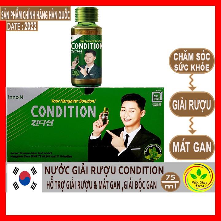 Nước giải rượu Hàn Quốc - Mát gan Condition 75ml - 1 chai