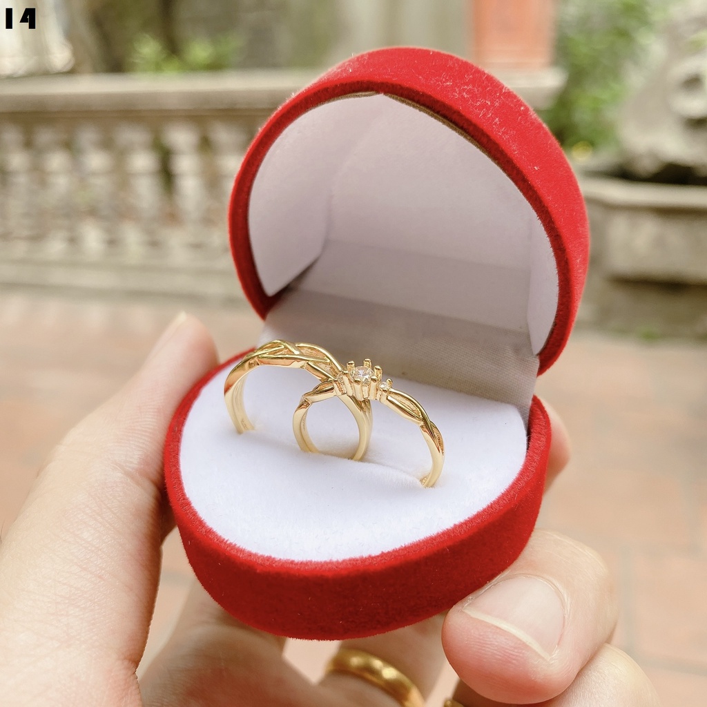 Nhẫn đôi nam nữ cao cấp NV14 thiết kế hở dễ dàng điều chỉnh kích cỡ tình yêu bạn thân mẫu mới