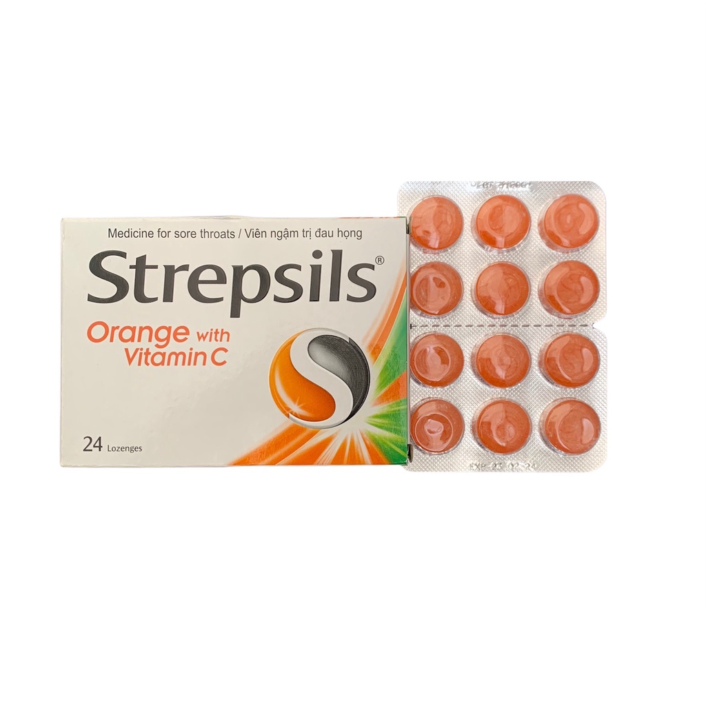 VIÊN NGẬM STREPSILS HỘP 24 VIÊN