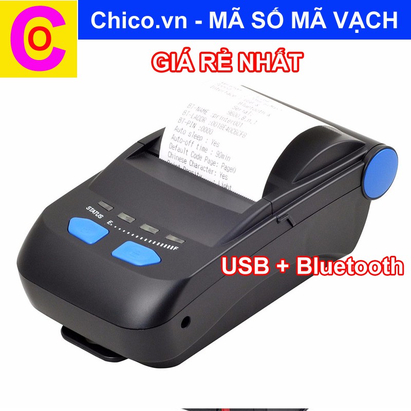 Máy in hóa đơn Bluetooth Xprinter XP-P300 di động TẶNG 3 CUỘN GIẤY IN HÓA ĐƠN Chico.vn