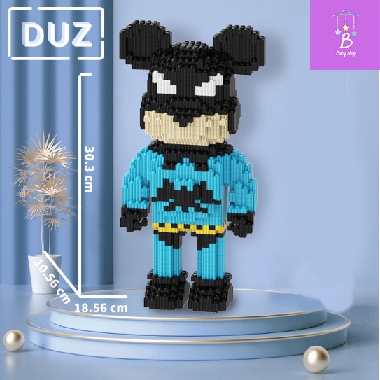 Mô Hình Lắp Ráp Xếp Hình Gấu Bearbrick Mẫu Mới 30cm- Đa Dạng Màu Sắc Quà Tặng Sáng Tạo