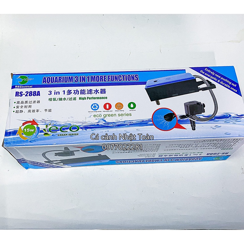 BỘ BƠM LỌC NƯỚC BỂ CÁ RS 288A 15W RS ELECTRICAL (LOẠI 1)