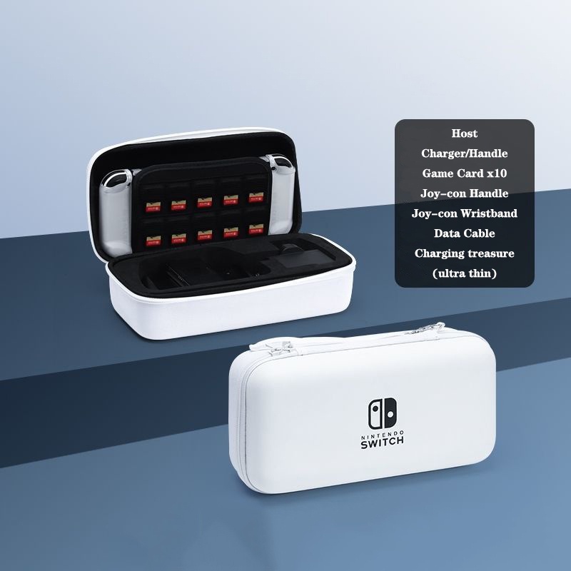 Túi Đựng Bảo Vệ Máy Chơi Game Nintendo Switch OLED Cứng Cáp Có 10 Ngăn Đựng Thẻ Chống Rơi Chống Thấm Nước