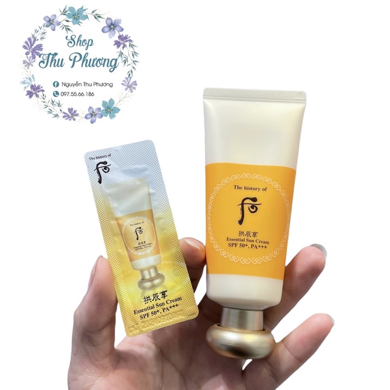 GÓI KEM CHỐNG NẮNG WHOO VÀNG JIN HAE YOON SUN CREAM 1ml