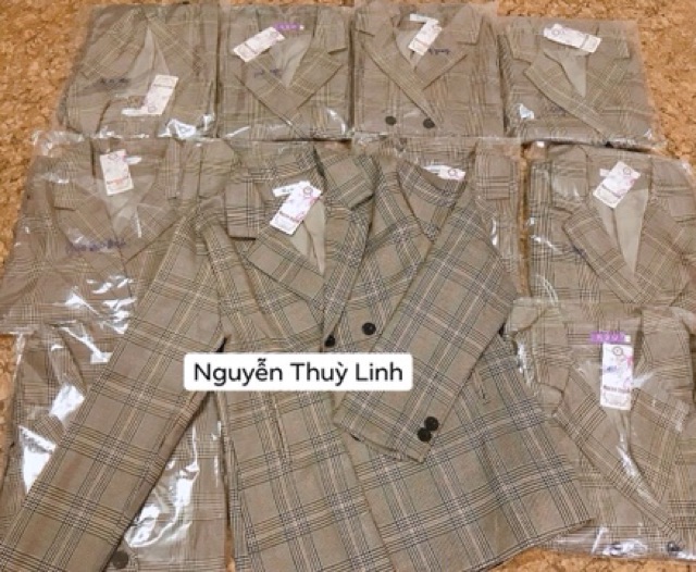 (HÀNG CÓ SẴN) Áo Blazer kẻ phong cách Hàn | BigBuy360 - bigbuy360.vn