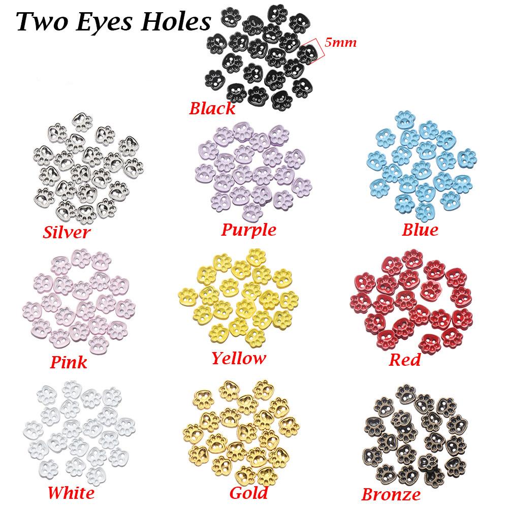 Set 20 Nút Áo 1/2 Lỗ Mini Nhiều Màu Cho Búp Bê