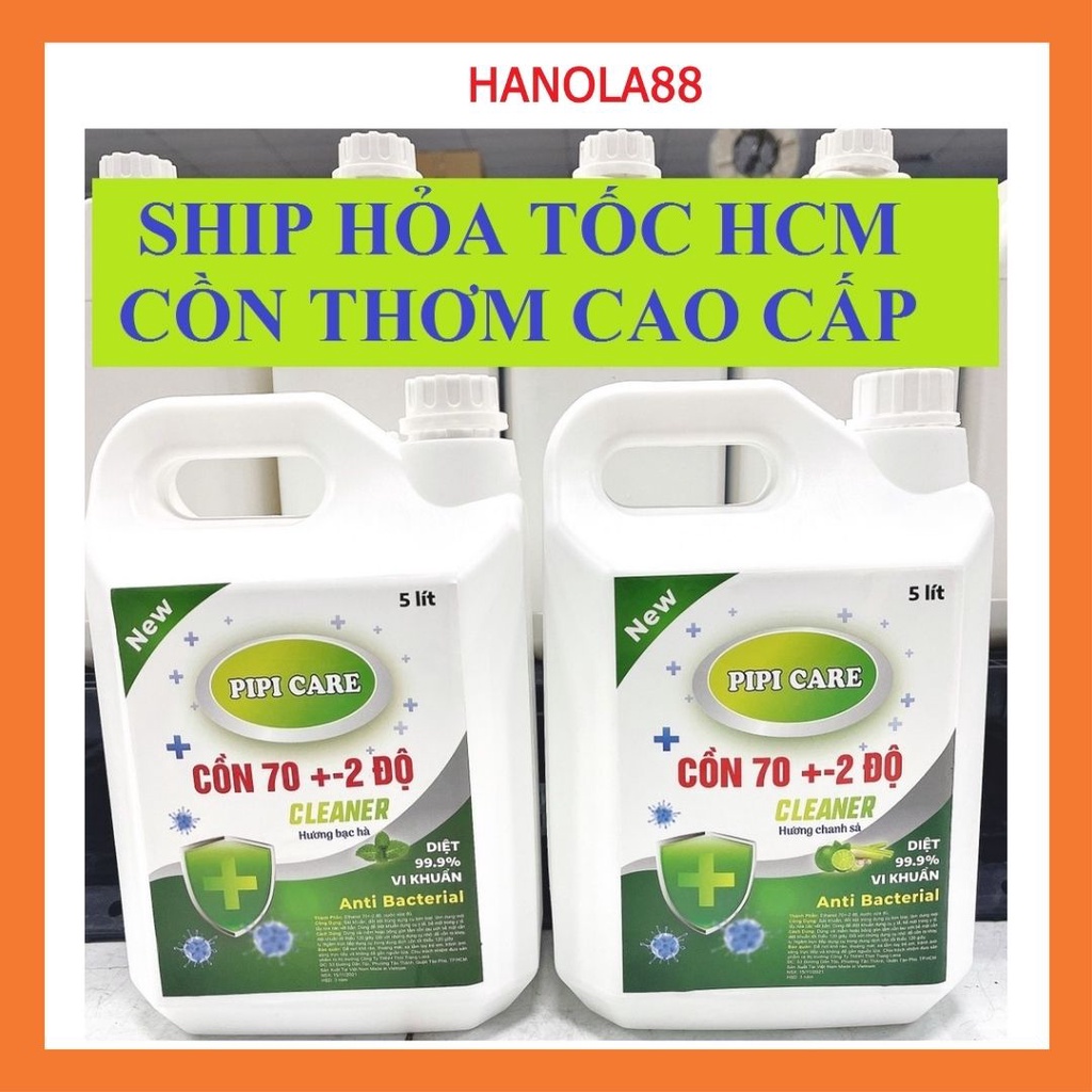 Combo 5 can dung dịch sát khuẩn, cồn y tế 5 lít 70 độ có hương hàng chuẩn công ty