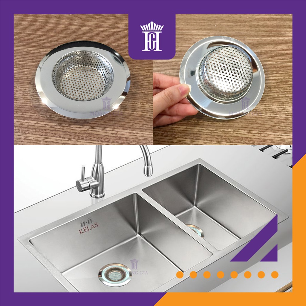 Combo Lọc Rác Bồn Rửa Chén Chậu Rửa Bát Inox Haodex (2 chiếc) Chất Lượng Cao - Kitchen Sink Strainer (Large) 2 pieces | BigBuy360 - bigbuy360.vn