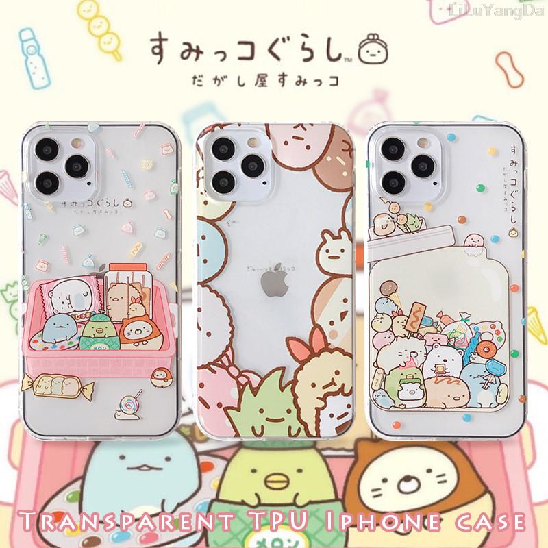 Cartoon sumikko gurashi phone case cho iphone 11 12 13 14 pro max vỏ bọc mềm