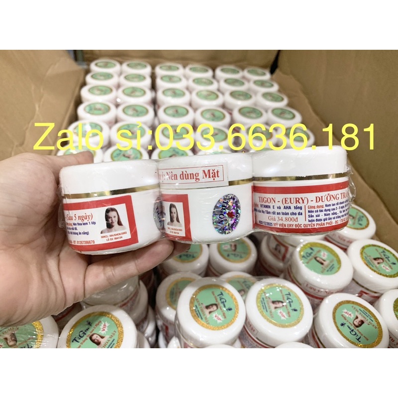 Combo 1 lốc 6 hủ kem tigon trắng da mặt hủ 18g