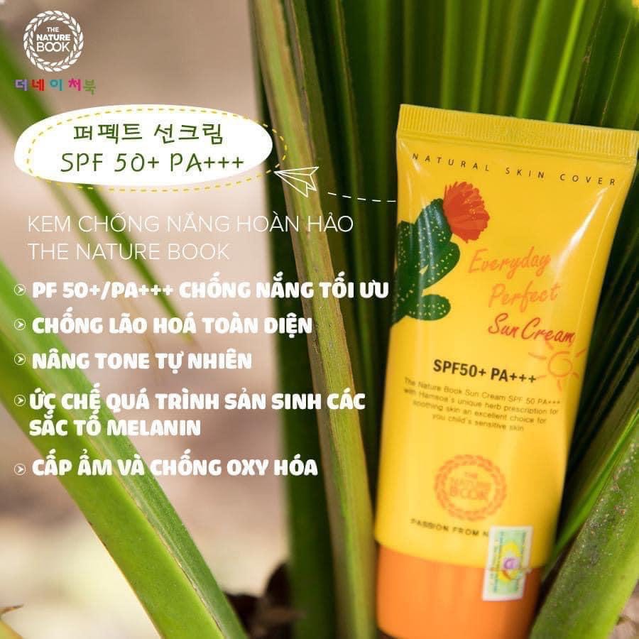 Kem chống nắng cho da mặt,dưỡng da dưỡng trắng ,bảo vệ khỏi tia uv The Nature Book 50g | BigBuy360 - bigbuy360.vn