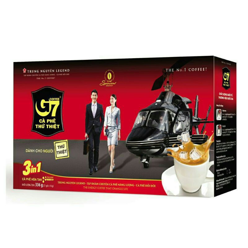 Hộp 21 gói cafe hoà tan G7 3in1 có tem chính hãng