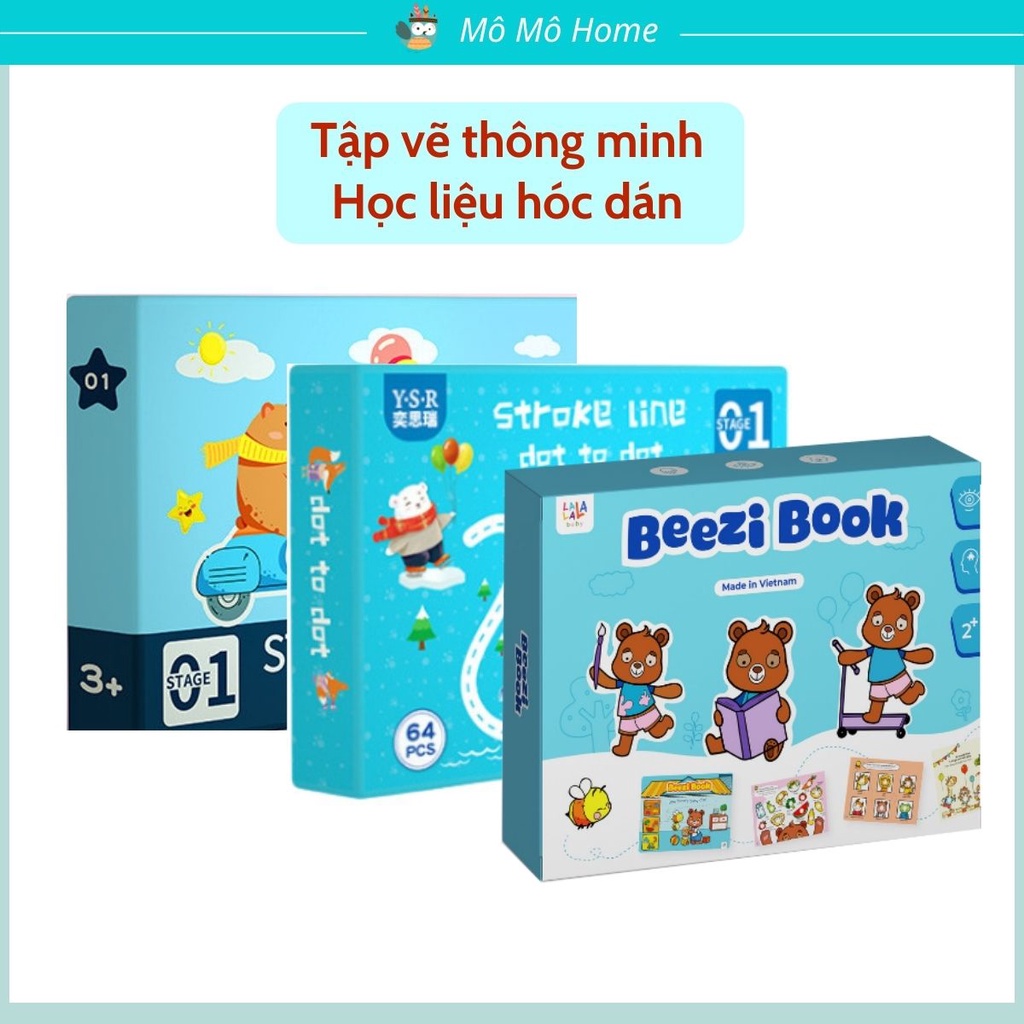 Học liệu bóc dán montessori 17 chủ đề đa dạng kèm từ vựng Tiếng Anh