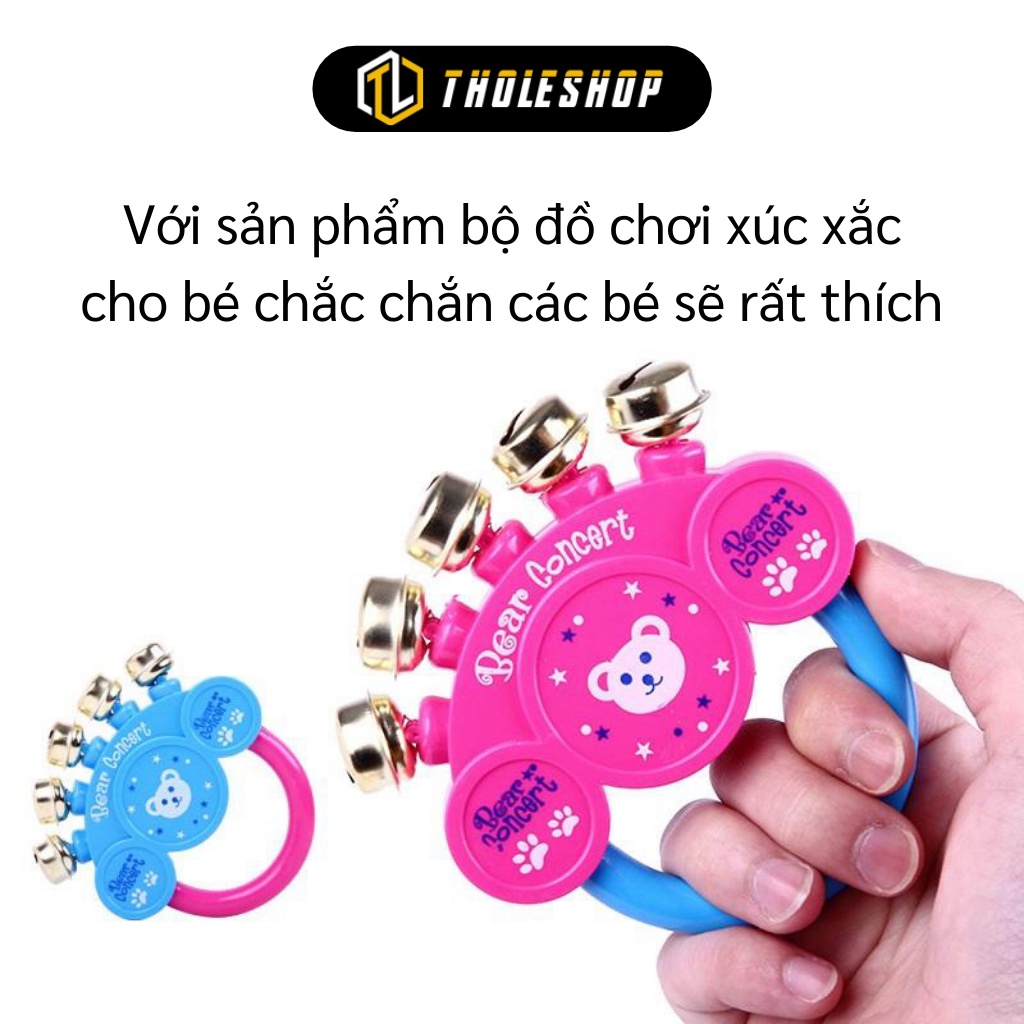 Lục Lạc Tay Cầm - Xúc Xắc Nhiều Màu Sắc Có Chuông Cho Trẻ Sơ Sinh, An Toàn 6186