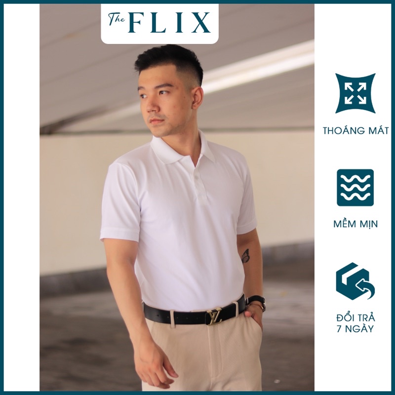 Áo polo thun poly mát polo nam trơn cổ bẻ form slimfit thời trang