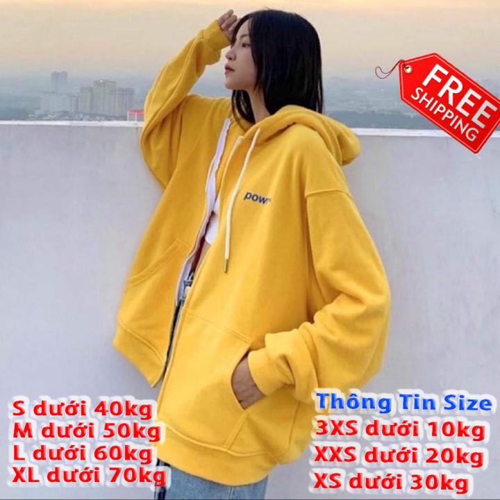 [FREESHIP TOÀN QUỐC] Áo khoác nữ fomr rộng Hàn Quốc, áo hoodie nữ form rộng có dây kéo đi học powr | BigBuy360 - bigbuy360.vn