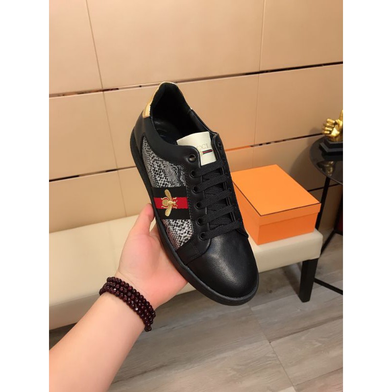 Giày Gucci nam thể thao da bò cao cấp phối họa tiết da rắn siêu đẹp GC