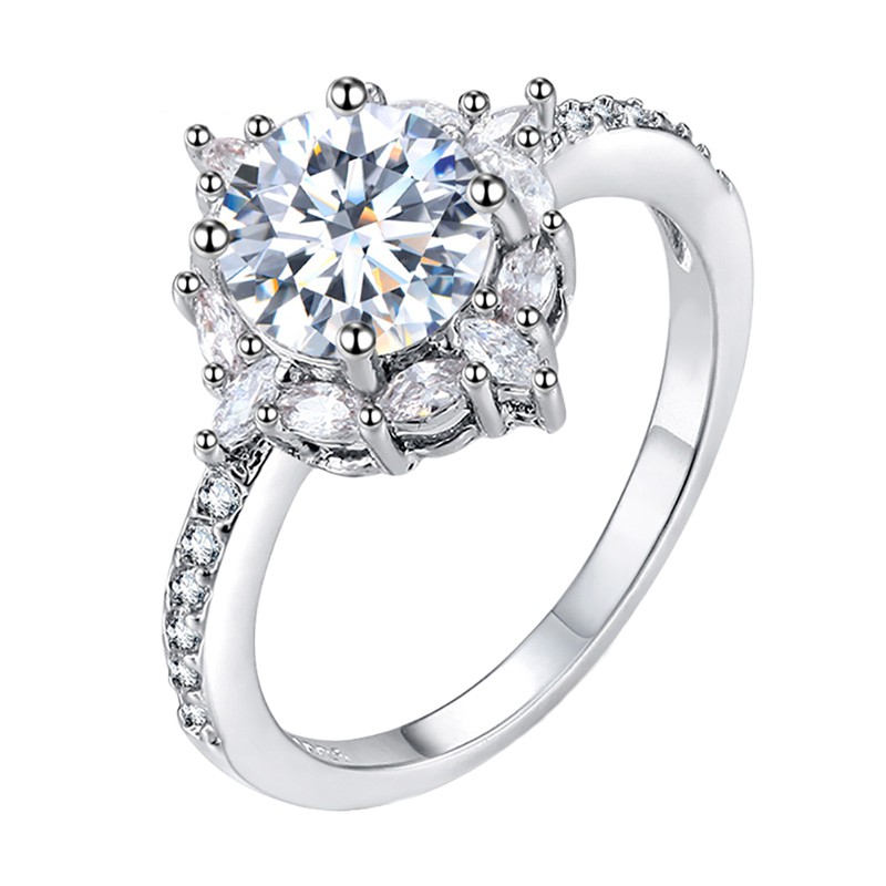 Nhẫn bạc đính đá Sapphire thiets kế sang trọng sành điệu